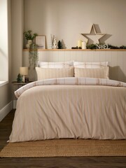 Vantona Beige Supersoft Brushed Cotton Plaid Duvet Cover Set - Image 2 of 5