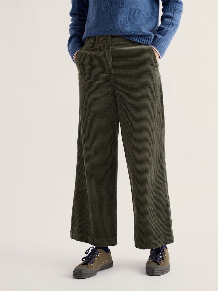 Seasalt Cornwall Green Petite Tall Asphodel Cord Trousers - Image 2 of 5 Seasalt Cornwall Green Petite Tall Asphodel Cord Trousers - Image 2 of 5