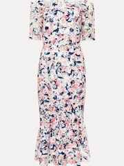 Phase Eight Natural Francesa Off Shoulder Floral Print Dress - Image 6 of 6