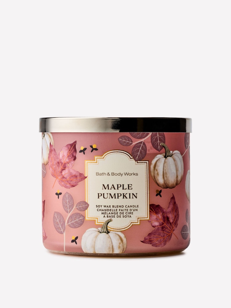 Bath & Body Works Maple Pumpkin 3-Wick Candle 411g - Image 1 of 3 Bath & Body Works Maple Pumpkin 3-Wick Candle 411g - Image 1 of 3