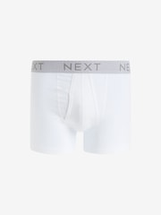 Blue Grey Texture Waistband 4 pack A-Front Cotton Rich Boxers - Image 3 of 7