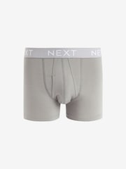 Blue Grey Texture Waistband 4 pack A-Front Cotton Rich Boxers - Image 5 of 7