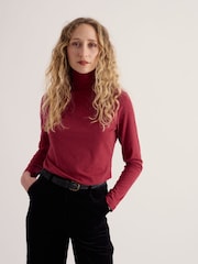 Seasalt Cornwall Red Landing Roll Neck Top - Image 2 of 5
