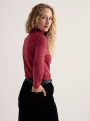 Seasalt Cornwall Red Landing Roll Neck Top - Image 3 of 5