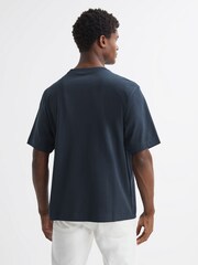 Reiss Eclipse Blue Tate Oversized Garment Dye T-Shirt - Image 4 of 6