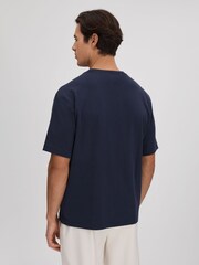 Reiss Eclipse Blue Tate Oversized Garment Dye T-Shirt - Image 5 of 6