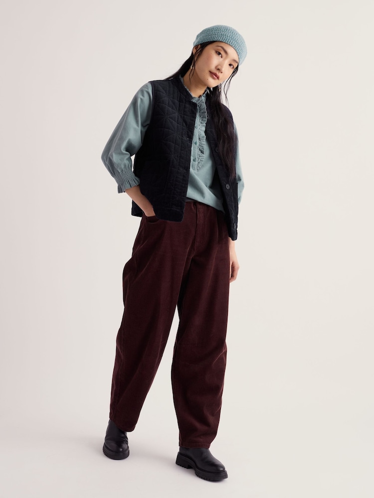 Seasalt Cornwall Brown Avens Cord Barrel Leg Trousers - Image 1 of 5 Seasalt Cornwall Brown Avens Cord Barrel Leg Trousers - Image 1 of 5
