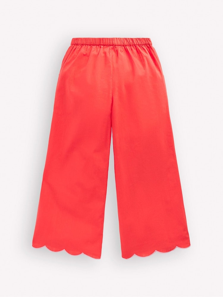 Boden Red Scallop Hem Trousers - Image 2 of 3 Boden Red Scallop Hem Trousers - Image 2 of 3