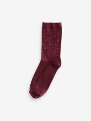 Berry Red Gem Ankle Socks In Box - Image 1 of 3