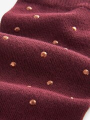 Berry Red Gem Ankle Socks In Box - Image 2 of 3