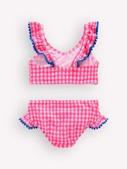 Boden Pink Frill V-Neck Bikini Set - Image 2 of 3