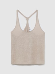 Reiss Stone Lidie Linen Racer-Back Vest - Image 2 of 6
