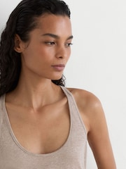 Reiss Stone Lidie Linen Racer-Back Vest - Image 4 of 6