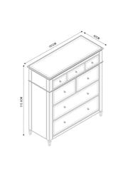 Mirror Fleur 5 Drawer Chest of Drawers - Image 5 of 6