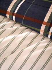 Vantona Navy Supersoft Brushed Cotton Plaid Duvet Cover Set - Image 5 of 5