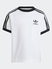 adidas Originals White Adicolor Trefoil 100% Cotton Kids T-Shirt - Image 2 of 2