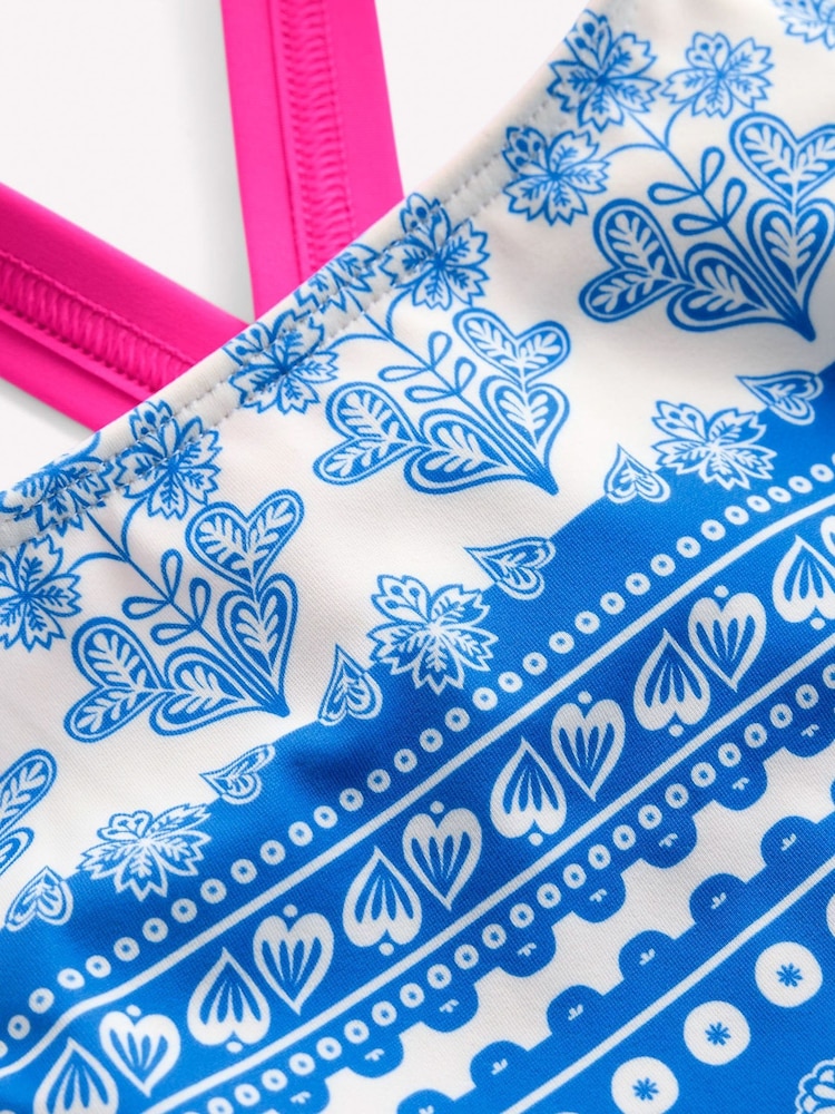 Boden Blue Cross-Back Tankini Top - Image 3 of 3 Boden Blue Cross-Back Tankini Top - Image 3 of 3