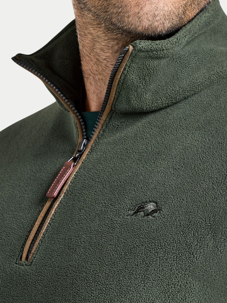 Raging Bull Green Quarter Neck Classic Fleece - Image 5 of 5 Raging Bull Green Quarter Neck Classic Fleece - Image 5 of 5