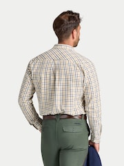 Raging Bull Yellow L/S Country Check Brushed Cotton Twill Shirt - Image 3 of 4