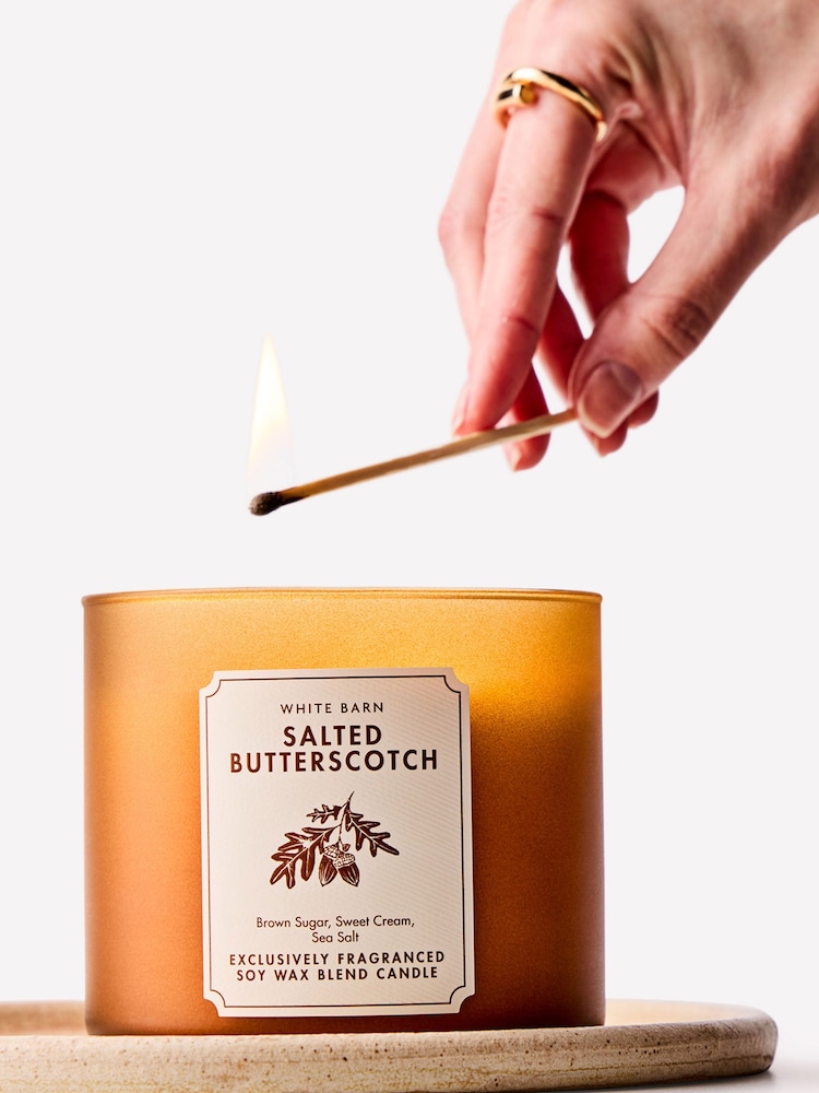 Bath & Body Works Salted Butterscotch 3-Wick Candle - Image 4 of 4 Bath & Body Works Salted Butterscotch 3-Wick Candle - Image 4 of 4