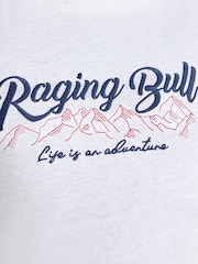 Raging Bull Embroidered Mountains T-Shirt - Imaginea 4 din 4