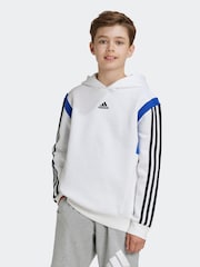 adidas White Kids Colorblock Hoodie - Image 1 of 6