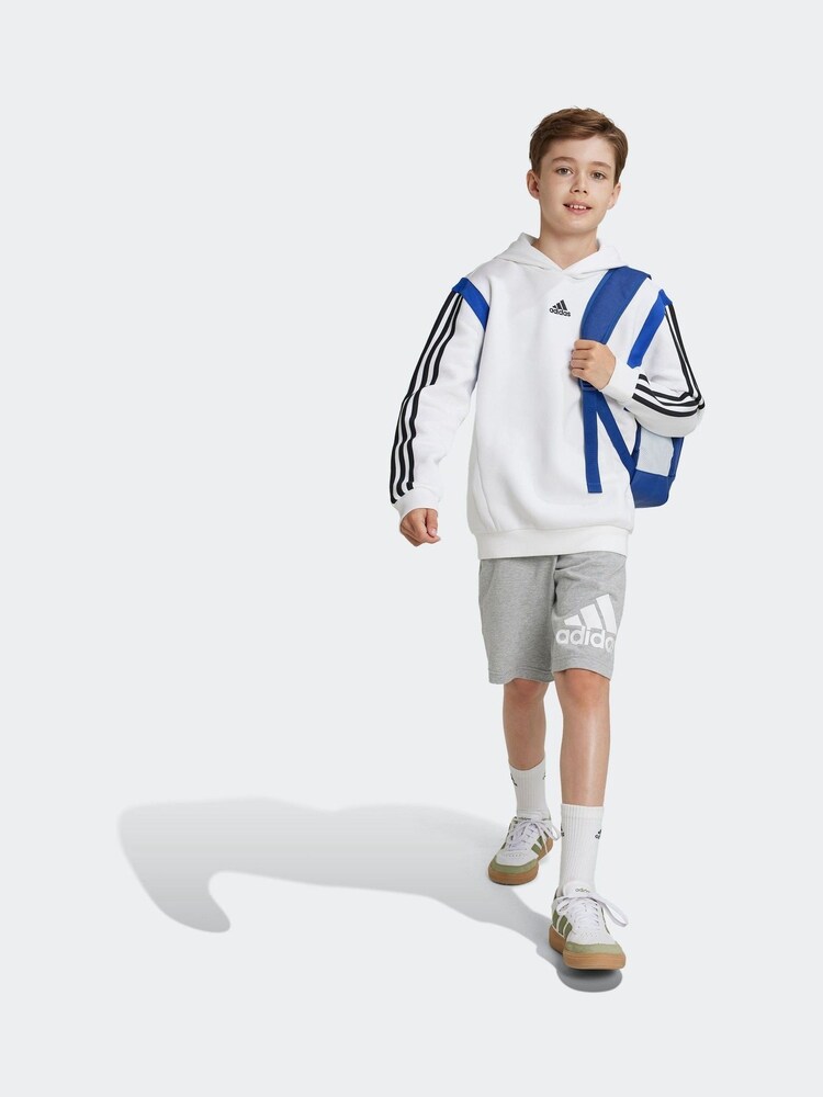 adidas White Kids Colorblock Hoodie - Image 3 of 6