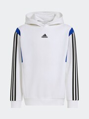 adidas White Kids Colorblock Hoodie - Image 6 of 6