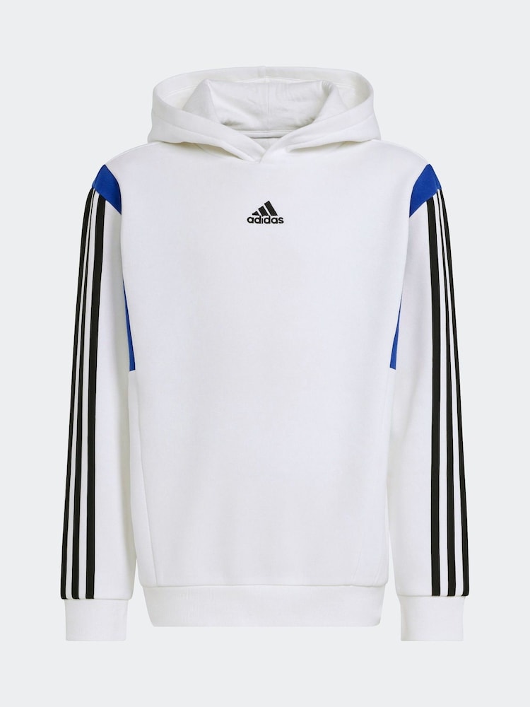 adidas White Kids Colorblock Hoodie - Image 6 of 6