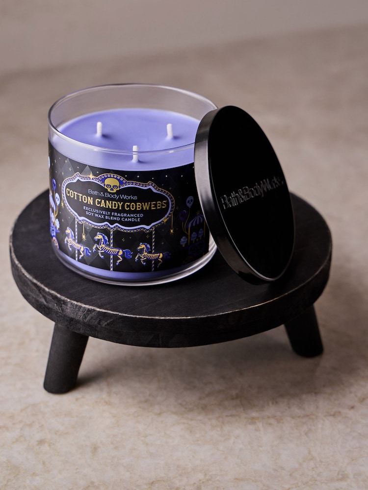 Bath & Body Works Cotton Candy Cobwebs 3-Wick Candle 411g - Image 4 of 4 Bath & Body Works Cotton Candy Cobwebs 3-Wick Candle 411g - Image 4 of 4