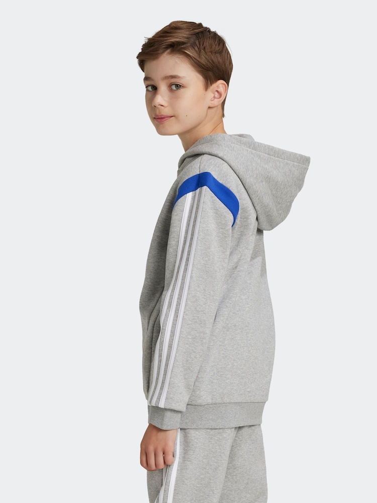 رمادي - adidas Kids Colorblock Hoodie - صورة 2 من 6 رمادي - adidas Kids Colorblock Hoodie - صورة 2 من 6