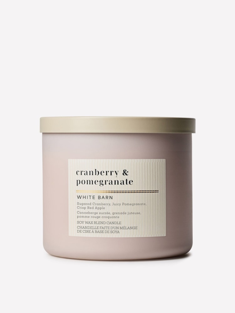 Bath & Body Works Cranberry & Pomegranate 3Wick Candle 104g - Image 1 of 4 Bath & Body Works Cranberry & Pomegranate 3Wick Candle 104g - Image 1 of 4