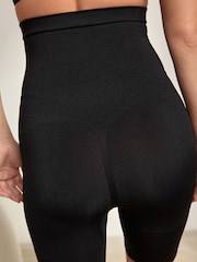 Black Thigh Smoother Short Seamless Firm Tummy Control Shaping Briefs - Image 4 of 7