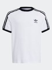adidas originals White Kids Originals 3-Stripes 100% Cotton T-Shirt - Image 4 of 10