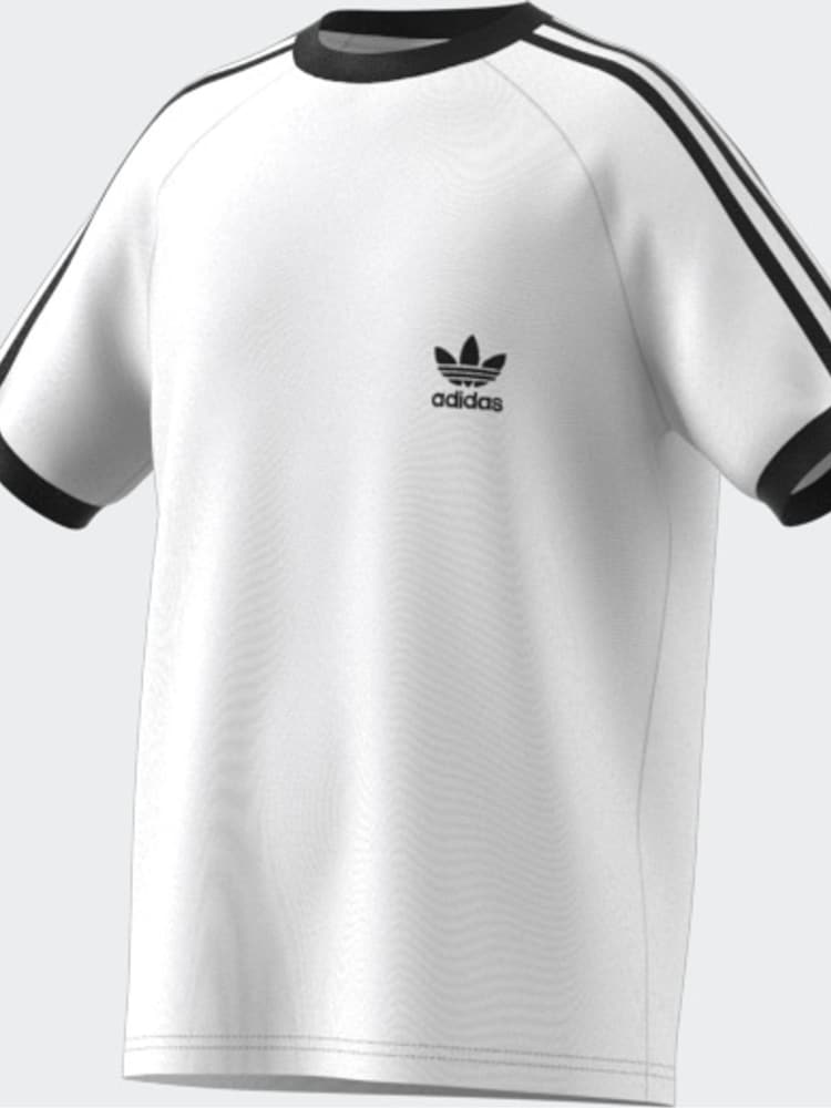 adidas originals White Kids Originals 3-Stripes 100% Cotton T-Shirt - Image 6 of 10