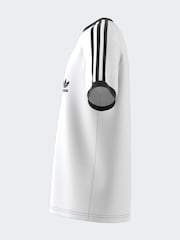 adidas originals White Kids Originals 3-Stripes 100% Cotton T-Shirt - Image 7 of 10