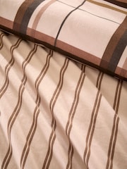 Vantona Natural Supersoft Brushed Cotton Plaid Duvet Cover Set - Image 5 of 5