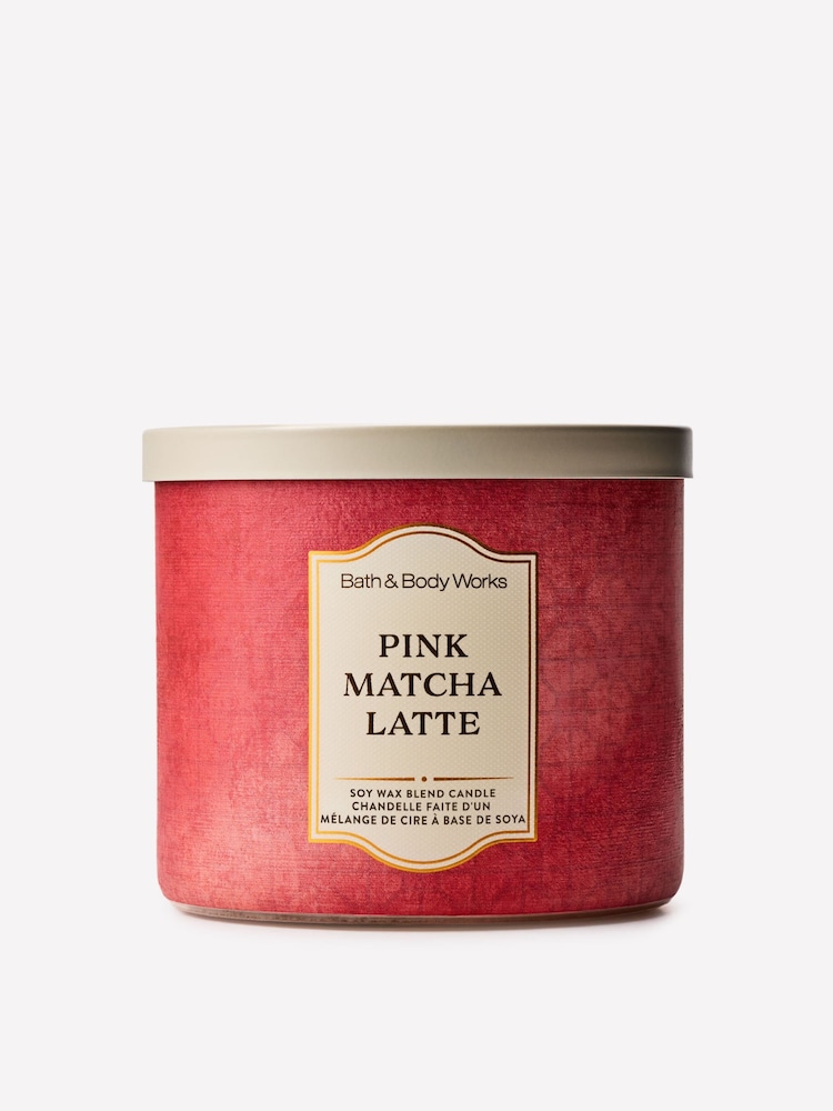 Bath & Body Works Pink Matcha Latte 3-Wick Candle 411g - Image 1 of 4 Bath & Body Works Pink Matcha Latte 3-Wick Candle 411g - Image 1 of 4