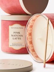 Bath & Body Works Pink Matcha Latte 3-Wick Candle 411g - Image 2 of 4