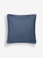 Blue 50 x 50cm Dalby Fringe Trim Cushion - Image 3 of 4