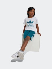 adidas Originals Green Adicolor Shorts T-Shirt Set - Image 3 of 8