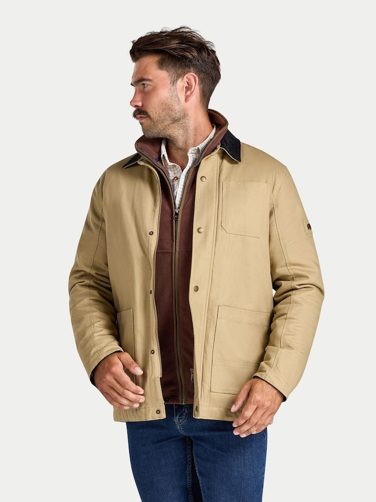 Raging Bull Natural Wadded Canvas Jacket - Image 2 of 5 Raging Bull Natural Wadded Canvas Jacket - Image 2 of 5