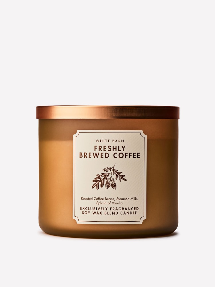 Bath & Body Works Freshly Brewed Coffee 3-Wick Candle - Image 1 of 4 Bath & Body Works Freshly Brewed Coffee 3-Wick Candle - Image 1 of 4