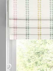 Laura Ashley Pale Ochre Candy Stripe Made to Measure 100% Cotton Roman Blinds - Image 2 of 6