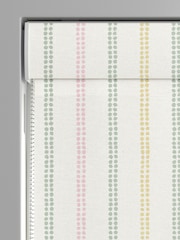 Laura Ashley Pale Ochre Candy Stripe Made to Measure 100% Cotton Roman Blinds - Image 3 of 6