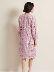 Phase Eight Pink Tallula Lace Coat - Image 2 of 6