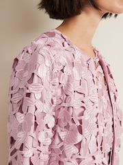 Phase Eight Pink Tallula Lace Coat - Image 5 of 6