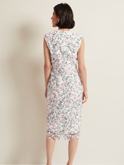 Phase Eight White Floral Diana Lace Midi Dress - Image 2 of 7