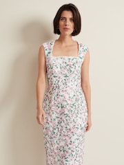 Phase Eight White Floral Diana Lace Midi Dress - Image 4 of 7