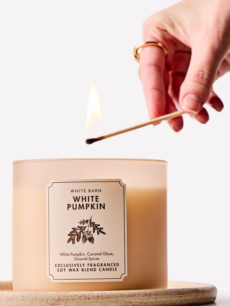Bath & Body Works White Pumpkin 3-Wick Candle - Image 4 of 4